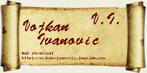 Vojkan Ivanović vizit kartica